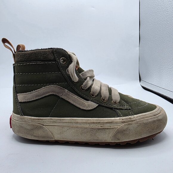 Vans Sk8 Hi MTE 1 Kids Size 12.5 Olive Green High Top Shoes Winter Warm Outdoors - Picture 13 of 14